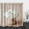 Gourd Flowers Digital Printing Shower Curtain Shower Curtains Hooks Modern Polyester New Design