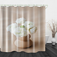 Gourd Flowers Digital Printing Shower Curtain Shower Curtains Hooks Modern Polyester New Design