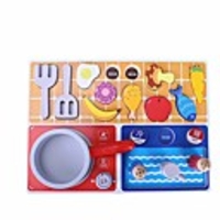gourmet play kitchen starter accessories wooden play set pretend cooking toy