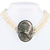 Gracious Cowry with A Beautiful Girl Shape Pendant for Women (Grey)