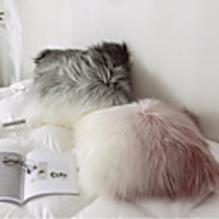 Gradient Color Wool Pillow Case European Sofa Bay Window Cushion