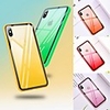 Gradient Tempered Glass Phone Case For iphone XR / XS MAX / XS Shockproof Cover Hard Shell For iphone X 8 Plus 8 7 Plus 7 6 Plus 6