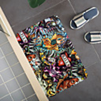 Graffiti wall Pattern Carpet Door Mat Bedroom Living Room Carpet Study Room Carpet Kitchen Bathroom Anti-slip Mat