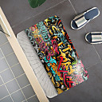 Graffiti wall Pattern Carpet Door Mat Bedroom Living Room Carpet Study Room Carpet Kitchen Bathroom Anti-slip Mat