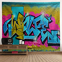 Graffiti Wall Tapestry Art Decor Blanket Curtain Hanging Home Bedroom Living Room Decoration Polyester miniinthebox
