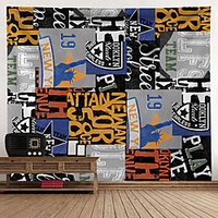 Graffiti Wall Tapestry Art Decor Blanket Curtain Hanging Home Bedroom Living Room Decoration Polyester miniinthebox