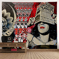 Graffiti Wall Tapestry Art Decor Blanket Curtain Hanging Home Bedroom Living Room Decoration Polyester miniinthebox