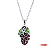 Grape Shaped Stainless Steel Crystal USB2.0 Flash Drive Necklace (256MB)