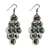 Grapes Shaped Pendant Turquoise Earrings