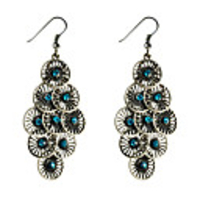 Grapes Shaped Pendant Turquoise Earrings