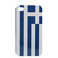 Greece Flag Hard Protection Back Case for Apple iPhone 4