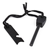 green 180G Survival Tools Flint,  Whistle,  Ruler with Key Chain