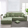 Green Avocado Print Dustproof All-powerful Slipcovers Stretch L Shape Sofa Cover Super Soft Fabric Couch Cover Sofa Furniture Protector With One Free Boster Case miniinthebox