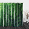 Green Bamboo Forest Shower Curtains Hooks Modern Polyester New Design