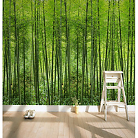 Green Bamboo Oxygen Bar Map Customized Wallcovering 3D Mural Wallpaper Suitable for Office Bedroom Kitchen