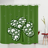 Green Clover Digital Printing Shower Curtain Shower Curtains Hooks Modern Polyester New Design