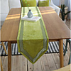 Green Embroidered Flannel Table Runner European-style Luxury American Township