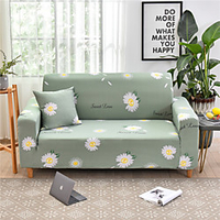 Green Floral Print Dustproof All-powerful Slipcovers Stretch Sofa Cover Super Soft Fabric Couch Cover with One Free Boster Case(Chair/Love Seat/3 Seats/4 Seats) miniinthebox
