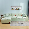 Green Fruit Print Dustproof All-powerful Slipcovers Stretch L Shape Sofa Cover Super Soft Fabric Couch Cover Sofa Furniture Protector with One Free Boster Case miniinthebox