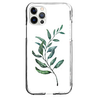 Green Leaf Case For Apple iPhone 12 11 SE2020 Unique Design Protective Case Shockproof Cover TPU Clear Case for iPhone 12 Pro Max XR XS Max iPhone 8 7