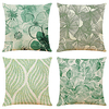 Green Leaf Double Side Cushion Cover 4PC Soft Decorative Square Throw Pillow Cover Cushion Case Pillowcase for Bedroom Livingroom Superior Quality Machine Washable Indoor Cushion for Sofa Couch Bed Chair miniinthebox