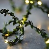 Green Leaf Rattan String Light Warm White Lamp Wedding Birthday Party Patio Christmas Holidays Decoration 2m20leds Battery Operated
