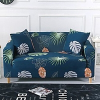 Green Leaves Print Dustproof All-powerful Slipcovers Stretch Sofa Cover Super Soft Fabric Couch Cover with One Free Boster Case(Chair/Love Seat/3 Seats/4 Seats) miniinthebox