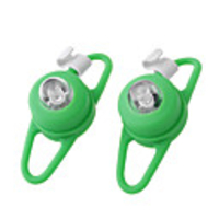 Green Light 3-Mode Tie-On Bike Light Keychains (2-Keychain Set)(YT-L123)