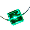 Green Light Glitter LED Necklace (3 AG13 Included)