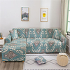 Green Luxury Print Dustproof All-powerful Slipcovers Stretch L Shape Sofa Cover Super Soft Fabric Couch Cover Sofa Furniture Protector with One Free Boster Case miniinthebox
