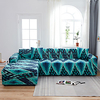 Green Print Dustproof All-powerful Slipcovers Stretch L Shape Sofa Cover Super Soft Fabric Couch Cover Sofa Furniture Protector with One Free Boster Case miniinthebox
