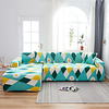 Green Rhombus Print Dustproof All-powerful Slipcovers Stretch L Shape Sofa Cover Super Soft Fabric Couch Cover Sofa Furniture Protector with One Free Boster Case miniinthebox