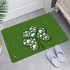 Green Simple Clover Digital Printing Floor Mat Modern Bath Mats Nonwoven / Memory Foam Novelty Bathroom