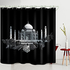 Grey Castle Digital Printing Shower Curtain Shower Curtains Hooks Modern Polyester New Design