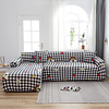 Grey Grid Print Dustproof All-powerful Slipcovers Stretch L Shape Sofa Cover Super Soft Fabric Couch Cover Sofa Furniture Protector with One Free Boster Case miniinthebox