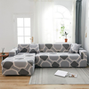 Grey Grid Print Dustproof All-powerful Slipcovers Stretch L Shape Sofa Cover Super Soft Fabric Couch Cover Sofa Furniture Protector with One Free Boster Case miniinthebox