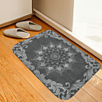Grey Pattern Digital Printing Floor Mat Modern Bath Mats Nonwoven Memory Foam Novelty Bathroom
