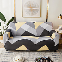 Grey Wave Print Dustproof All-powerful Slipcovers Stretch Sofa Cover Super Soft Fabric Couch Cover with One Free Boster Case(Chair/Love Seat/3 Seats/4 Seats) miniinthebox