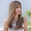 Grey Wig with Bangs Medium Length Curly Synthetic Wigs for Women (22 Inch) miniinthebox