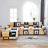 Grid Print 1-Piece Sofa Cover Couch Cover Furniture Protector Soft Stretch Slipcover Spandex Jacquard Fabric Super Fit for 1~4 Cushion Couch and L Shape Sofa, Easy to Install(1 Free Cushion Cover)