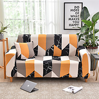 Grid Print Dustproof All-powerful Slipcovers Stretch Sofa Cover Super Soft Fabric Couch Cover with One Free Boster Case(Chair/Love Seat/3 Seats/4 Seats) miniinthebox