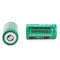 GTL LR123A 3.6V Rechargeable Li-ion Battery (2-pack,  1800mAh)