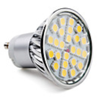 GU10 24x5050 SMD 3.5-4W 220-280LM 2800-3300K Warm White Light LED Spot Bulb (85-265V)
