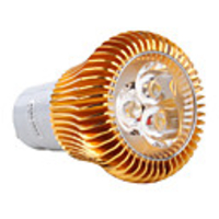 GU10 3-LED 3000K 450Lm Warm White Light Bulb (90-265V,  6W)