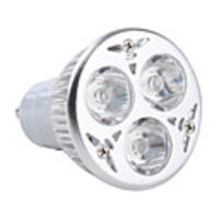 GU10 3x1W 3-LED 270Lm 3000K Warm White Light Bulb 85-265V