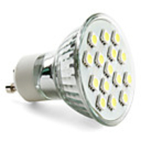GU10 5050 SMD 15-LED White 150-200LM Light Bulb (230V,  2-2.5W)