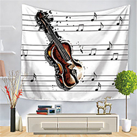 Guitar Music Wall Tapestry Art Decor Blanket Curtain Hanging Home Bedroom Living Room Decoration Polyester miniinthebox