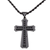 Gun Black Cross Stainless Steel Necklace