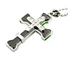 Gun Color Plated Cross Shape Alloy Necklace