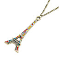Gun Color Plated The Eiffel Tower Alloy Necklace